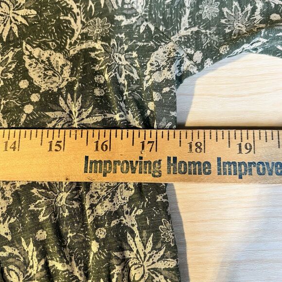 Lucky Brand Green Floral Top Boho Festival Hippie - Picture 6 of 8